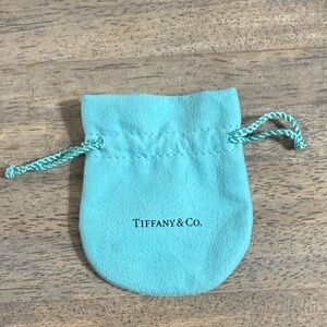 Tiffany & Co Blue Suede Jewelry Pouch Drawstring Dust Bag Small